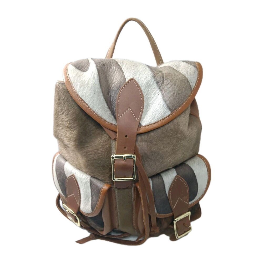 Lil' Miss Leather Backpack Handcrafted Cowhide Leather Bag - Picture 2 of 11